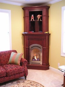 Corner cabinet fireplace